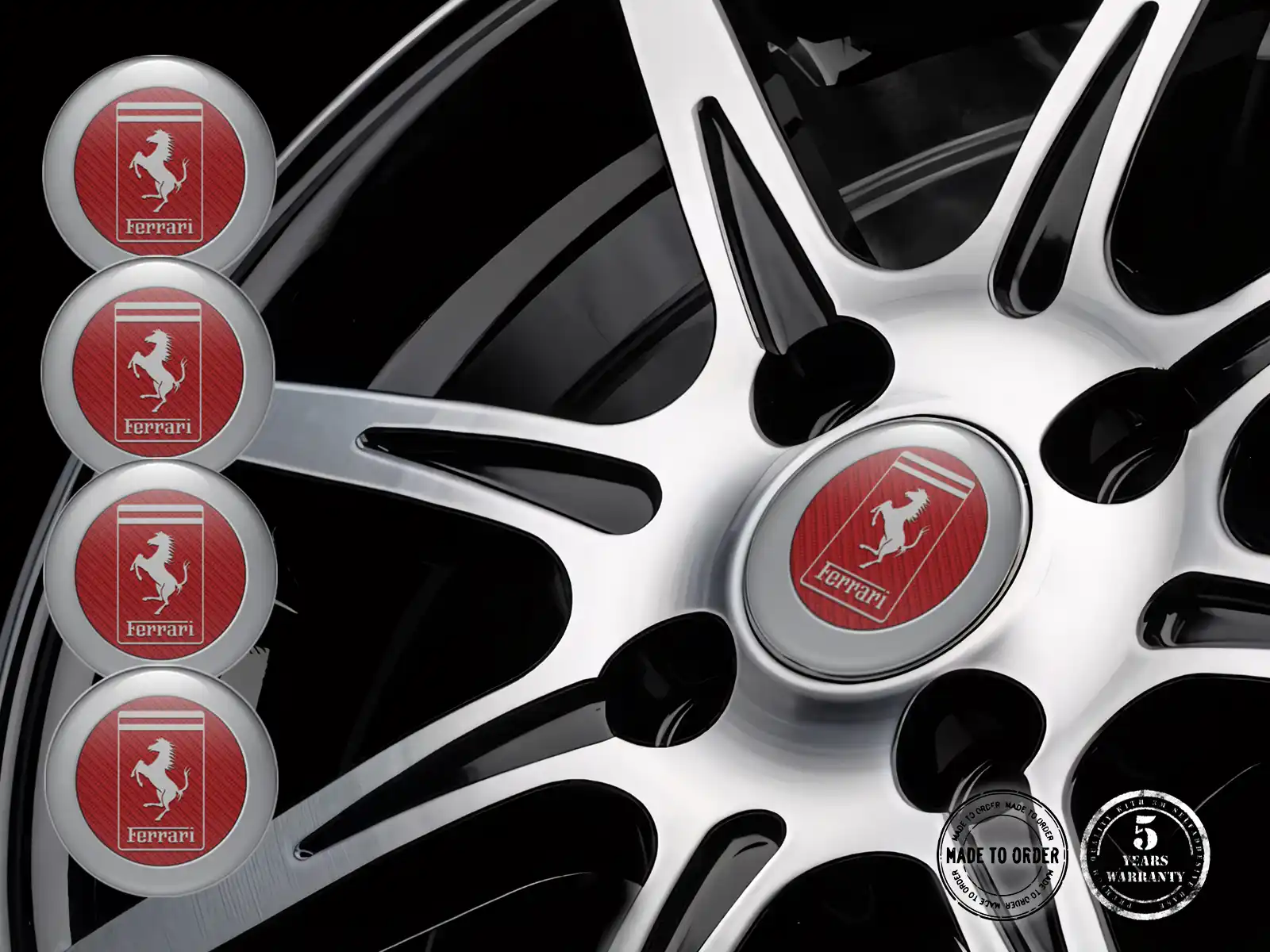 Ferrari Édition Autocollants Résine Étiquettes Roue de Luxe